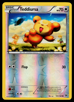 Pokemon - XY - BREAKthrough Teddiursa 121/162 Reverse Holo - NM - Image 1