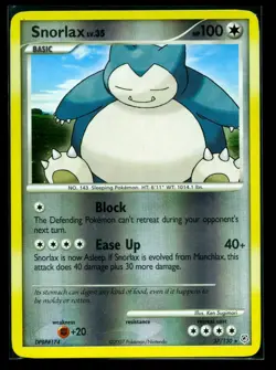 Pokemon TCG Diamond And Pearl Snorlax Reverse Rare Holo 37/130 NM - Image 1