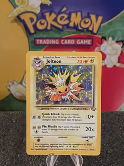Pokemon TCG Jolteon Jungle Set (1999) 4/64 Unlimited Holo Rare LP! - Image 1