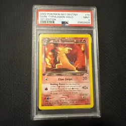 Pokemon Dark Typhlosion Neo Destiny Holo Mouth Swirl 1st Edition 10/105 PSA 9 - Image 1