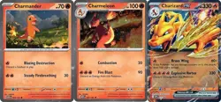 Pokemon Charmander Charmeleon Charizard SVP 161 Cosmos 004 005 Promo Set Holo - Image 1
