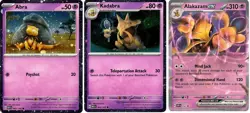 Pokemon Abra Kadabra Alakazam ex 063 064 165 SVP Double Rare Promo Set Holo 151 - Image 1