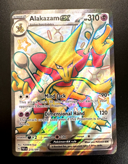 Alakazam ex - SV: Paldean Fates (PAF) 215/091 Shiny Ultra Rare NM Pokemon TCG - Image 1