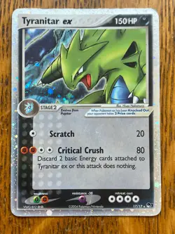 2004 Pokemon Tyranitar EX 17/17 Holo Ultra Rare POP Series 1 - HP - Image 1