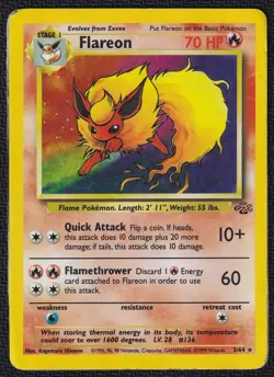 Pokemon Flareon 3/64 Holo Jungle - Image 1