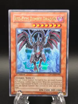Red-Eyes Zombie Dragon SDZW-EN001 Zombie World 1st Edition Yugioh TCG - Image 1