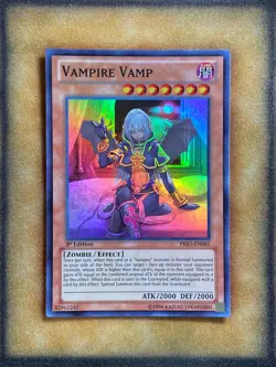 Yugioh Vampire Vamp PRIO-EN085 Super Rare 1st Ed LP - Image 1