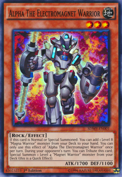 Alpha The Electromagnet Warrior - SDMY-EN001 Super Rare 1st Ed NM - Yugioh - Image 1