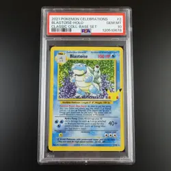 PSA 10 Blastoise 2/102 Pokemon Celebrations Classic Collection Holo Graded Card - Image 1
