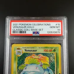 PSA 10 Venusaur 15/102 Pokemon Celebrations Classic Collection Holo Graded Card - Image 2