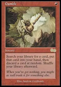 Gamble - Medium Play MTG Urza's Saga - Image 1