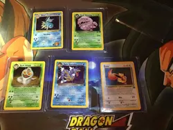Vintage Holofoil Pokemon Card Lot Of 5 WOTC Rare Holo First Edition Team Rocket - Image 1