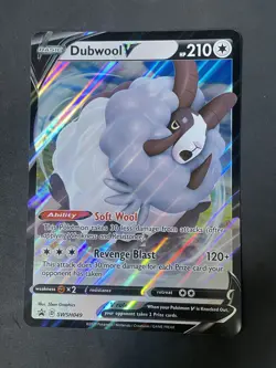 Pokemon TCG JUMBO SWSH049 Dubwool V Card - Image 1