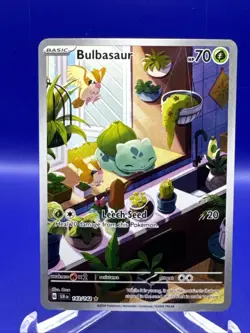 Pokemon TCG Bulbasaur Illustration Card 143/142 Stellar Crown - Image 1