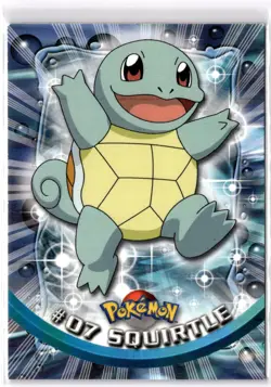 Squirtle #07 Topps TV Animation Edition Series 1 Trading Card 1999 EX Blue Label - Image 1