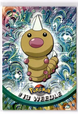 #13 WEEDLE Non Foil Blue Logo Pokemon Topps TV Animation Edition Card - Image 1