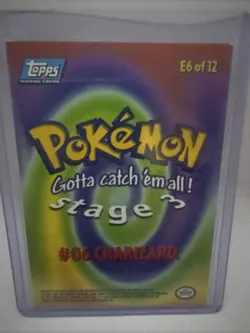 Charizard #06 E6 OF 12 - Pokemon Topps TV Animation Trading Card - Image 2