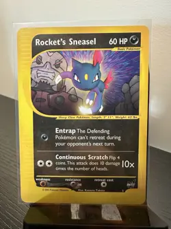Rocket’s Sneasel 5 BEST Best of Game Promo Card 2002 Pokemon TCG - Image 1
