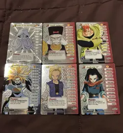 Dragon Ball Z Hi-Tech Foil Card Lot Trunks Garlic Jr. Android 16, 17, 18, & 20 - Image 1