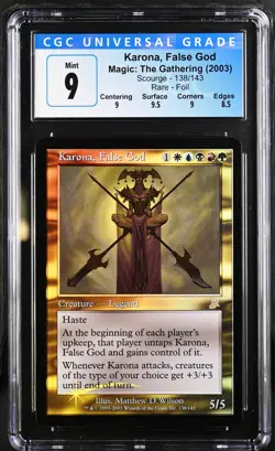 KARONA, FALSE GOD Scourge Foil Rare CGC 9 MTG EDH [Nostalgium] - Image 1