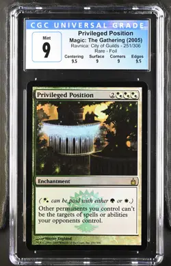 PRIVILEGED POSITION Ravnica Foil Rare CGC 9 Q++ MTG [Nostalgium] - Image 1