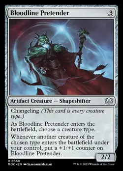 Light Play, English MTG Regular Bloodline Pretender Commander: March of the Mach - Image 1