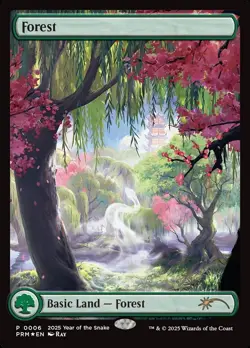 Forest Foil 2025 Year of the Snake Promo NM MTG - Image 1