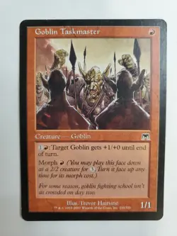 MTG Magic The Gathering Card Goblin Taskmaster Creature Goblin Red Onslaught - Image 1