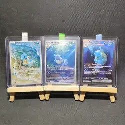 Squirtle 170 + Wartortle 171 + Blastoise 200 - Carte Pokemon 151 ITA - Full Art - Image 1
