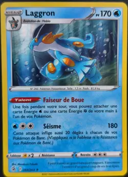 Carte Pokemon HOLO Laggron 064/264 EB08 Epee & Bouclier Poing de Fusion FR NEUF - Image 1