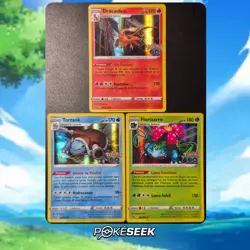 Lot Cartes Pokemon HOLO Dracaufeu, Florizarre & Tortank 010/078 Pokemon GO NEUF - Image 1