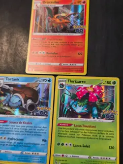 Lot Cartes Pokemon HOLO Dracaufeu, Florizarre & Tortank 010/078 Pokemon GO NEUF - Image 2