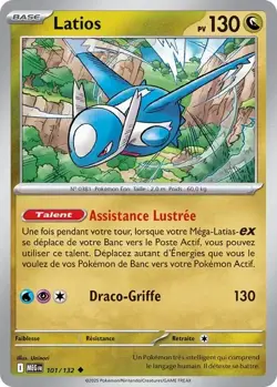 Carte Pokemon Latios 101/132 MEG ME01 Mega-Evolution FR NEUVE - Image 1