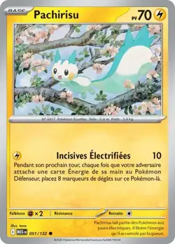 Carte Pokemon Pachirisu 51/132 MEG ME01 Mega-Evolution FR NEUVE - Image 1