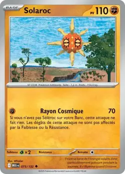 Carte Pokemon Solaroc 75/132 MEG ME01 Mega-Evolution FR NEUVE - Image 1