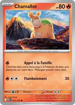 Carte Pokemon Chamallot 21/132 MEG ME01 Mega-Evolution FR NEUVE - Image 1