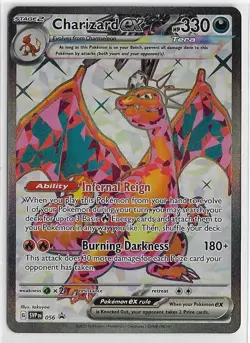 POKEMON TCG S&V Obsidian Flames NM Holo TERA Black Star PROMO #056 CHARIZARD ex - Image 1