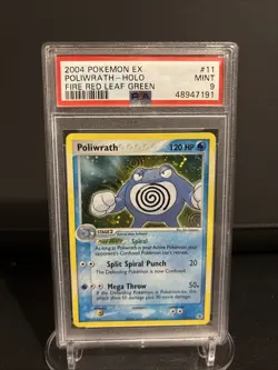 CARTA POKEMON POLIWRATH FIRE RED LEAF GREEN PSA 9 MINT HOLO ENG - Image 1