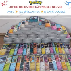 LOT DE 100 CARTES POKEMON JAPONAISES NEUVES + ? 10 BRILLANTES ? - Image 1