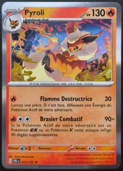 Carte Pokemon HOLO Pyroli 013/131 PRE EV8.5 Evolutions Prismatiques FR NEUVE - Image 1