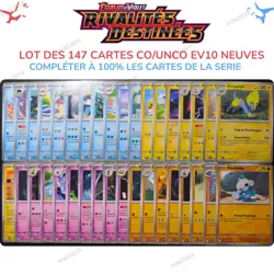 Lot de 147 Cartes Pokemon FULL SET CO/UNCO EV10 Rivalites Destinees FR NEUVES - Image 2