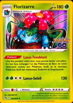 Carte Pokemon Florizarre 3/78 HOLO EB10.5 Pokemon GO FR NEUVE - Image 1