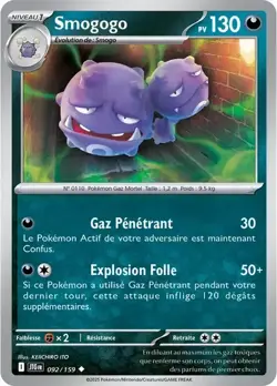 Carte Pokemon Smogogo 92/159 EV9 Aventures Ensemble FR NEUVE - Image 1