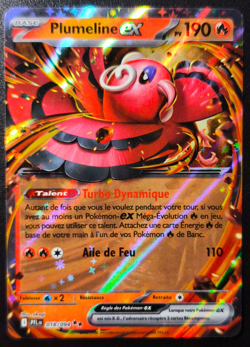 Carte Pokemon Plumeline EX 018/094Flammes Fantasmagoriques ME02 PFL FR NEUVE - Image 1