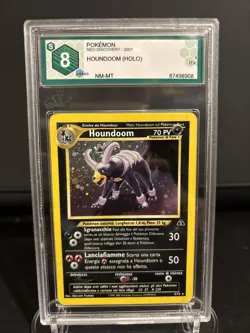 CARTA POKEMON HOUNDOOM NEO GENESIS 004 GRAAD 8 NM-MT ITA HOLO - Image 1