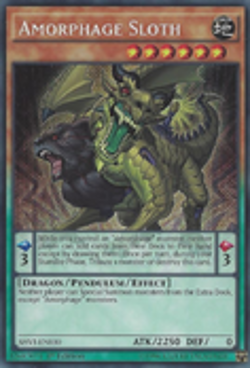 YUGIOH AMORPHAGE SLOTH SECRET RARE 1ST NEAR MINT SHVI-EN030 - Image 1
