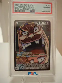 One Piece Card Marshall D. Teach OP09-081 Leader Alt. Art Jpn - PSA 10 GEM MT - Image 1