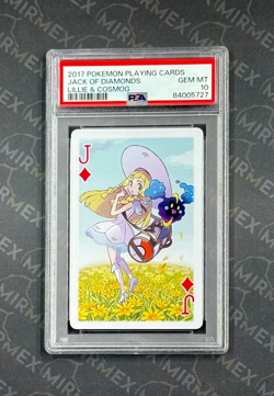 Pokemon PSA 10 Lillie & Cosmog Jack Of Diamonds Poker Cards 2017 Japanese - Image 2
