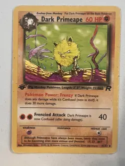 Pokemon Card 1st Edition Team Rocket Dark Primeape 43/82 - Image 1