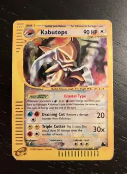 Pokemon Card- Kabutops-Skyridge-150/144-Holo-Crystal-ENG-Poor - Image 1